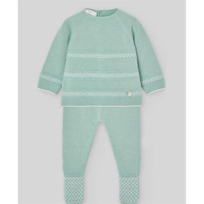 Paz Rodriguez Take Me Home Sweater & Leggin Cauce, White/Chalk Blue Image 1