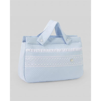 Paz Rodriguez - Woven Bag Torres, Chalk Blue/White Image 1