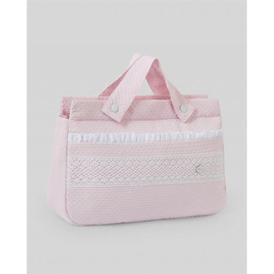 Paz Rodriguez - Woven Bag Torres, Chalk Pink/White Image 1