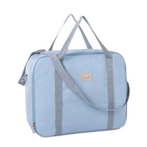 Paz Rodriguez Woven Faux Leather Diaper Bag Weekend Momo Polipiel (48X17x37h), Blue Cloud Image 1