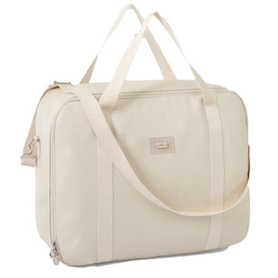 Paz Rodriguez Woven Faux Leather Diaper Bag Weekend Momo Polipiel (48X17x37h), Cream Image 1