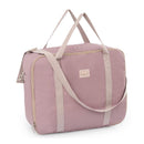 Paz Rodriguez Woven Faux Leather Diaper Bag Weekend Momo Polipiel (48X17x37h), Powder Pink Image 1