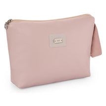 Paz Rodriguez Woven Faux Leather Neceser Momo Polipiel (30X8x22h), Powder Pink Image 1