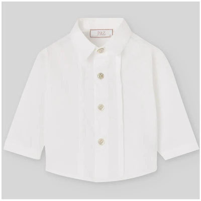 Paz Rodriguez Woven Infant Boy Shirt Ponte, Cream Image 1