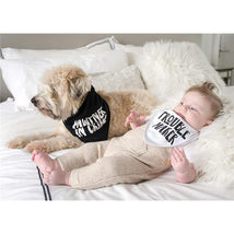 Pearhead Baby And Pet Bib Set, Black And White Image 2