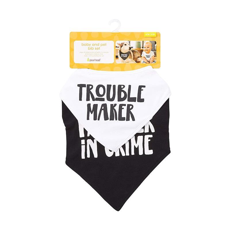 Pearhead Baby And Pet Bib Set, Black And White Image 6