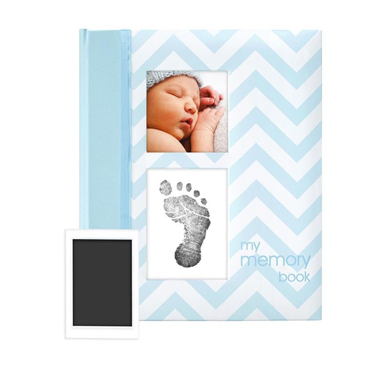 Pearhead Baby First 5 Years Memory Book with Safe Ink Pad - Blue
