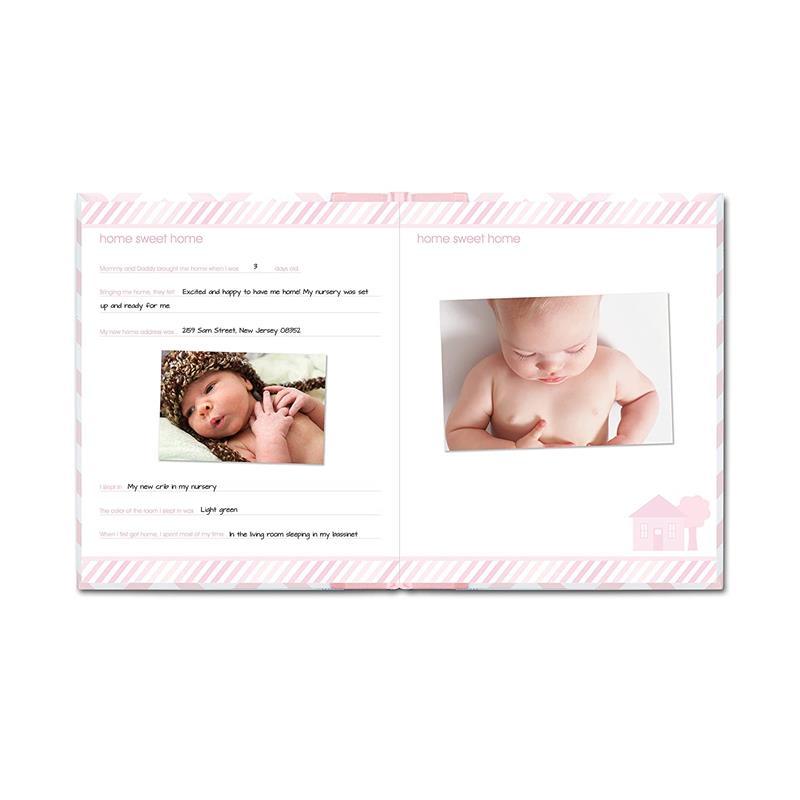 Pearhead Baby First 5 Years Memory Book with Safe Ink Pad - Pink Image 8