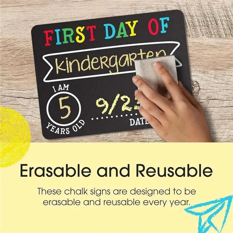 Pearhead Baby - First and Last Day Chalkboard Signs, Reusable And Erasable Chalkboard Image 5