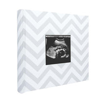 Pearhead - Baby Photo Album With Guided Journal Pages, Chevron Gray Image 1