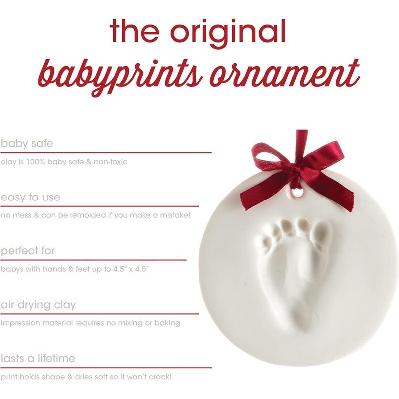 Pearhead - Pearhead Babyprints Christmas Ornament, Easy No-Bake DIY Clay Impression Image 5