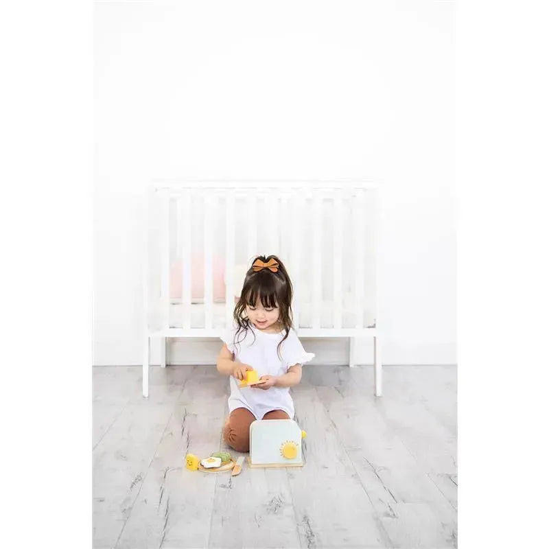 Pearhead - Brunch Time Montessori Toy Toaster Oven Set, 9 Piece Wooden Play Toy Set  Image 5