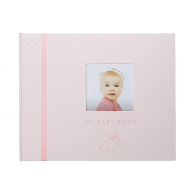 Pearhead - Bunny Baby Memory Book With Clean-Touch Ink Pad, Pink Image 1