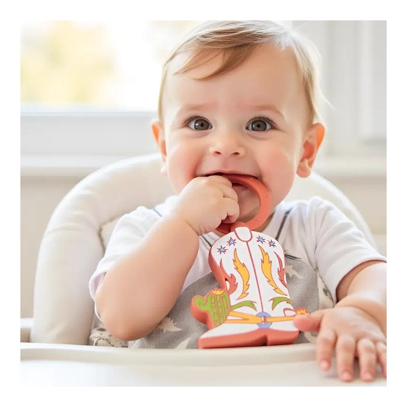 Pearhead Cowboy Boot Teether Baby Teether Ring Image 3
