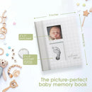 Pearhead - Gingham Baby Memory Book And Clean-Touch Ink Pad, Gray Image 4