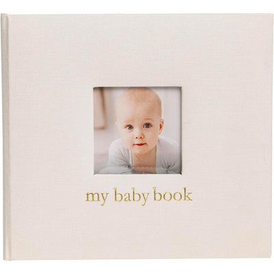 Pearhead Ivory Linen Baby Memory Book Image 1