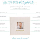 Pearhead Ivory Linen Baby Memory Book Image 3