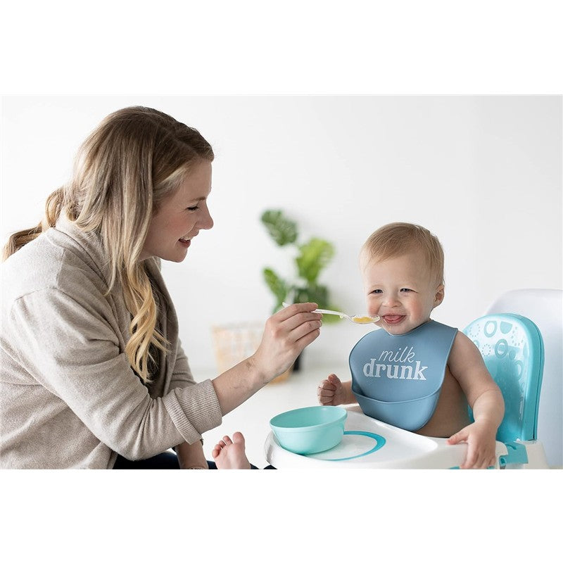 Pearhead Milk Drunk Silicone Baby Bib Set of 2 Image 3