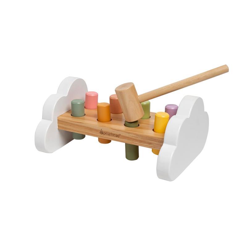 Pearhead - Montessori Hammer Bench Toy, Pounding and Hammering Wooden Toy for Ages 1+ Years  Image 2