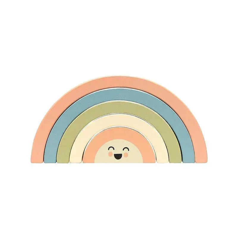 Pearhead - Pearhead Wooden Rainbow Stacking Toy, Baby and Toddler Montessori Toy Ages 1+ Years Image 1