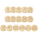 Pearhead Pregnancy Journey Wooden Weekly Milestone Markers Image 1