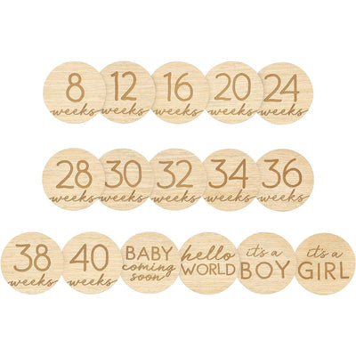 Pearhead Pregnancy Journey Wooden Weekly Milestone Markers Image 1