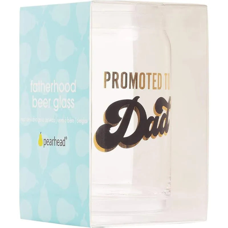 Pearhead - Promoted To Dad Beer Glass, Father's Day Gift Image 2
