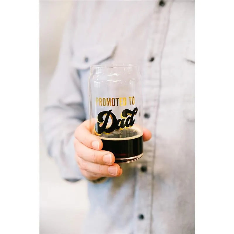 Pearhead - Promoted To Dad Beer Glass, Father's Day Gift Image 3