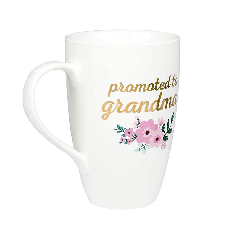 Pearhead Promoted to Grandma Mug, Pregnancy Announcement Gift for Grandma Mug, Floral Image 7