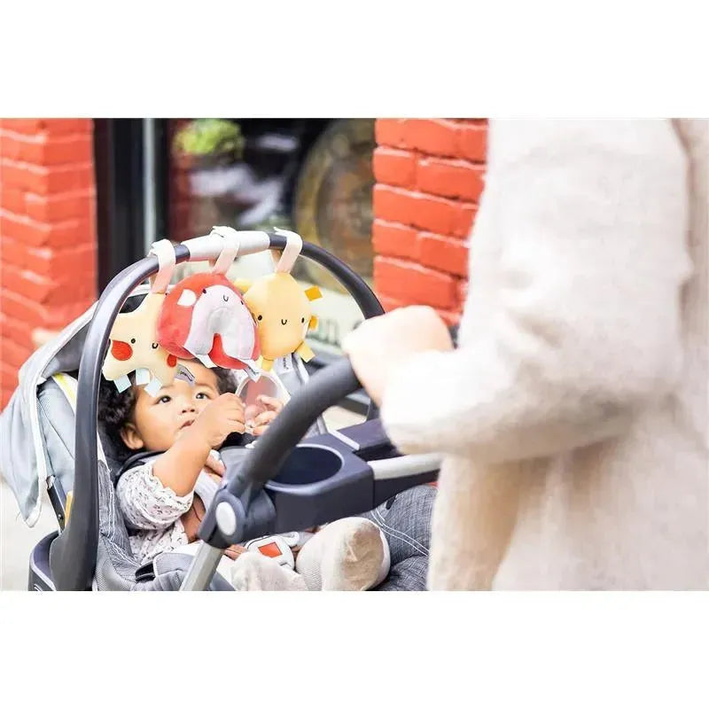 Pearhead - Rainbow Sun and Stars Stroller Toys, Plush Corduroy Baby Travel Car Seat Toy, Set of 3  Image 7