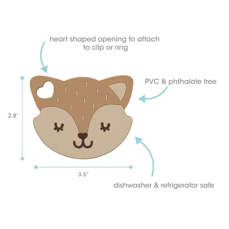 Pearhead - Silicone Teether Bpa Free, Fox Image 3