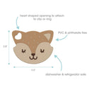 Pearhead - Silicone Teether Bpa Free, Fox Image 3