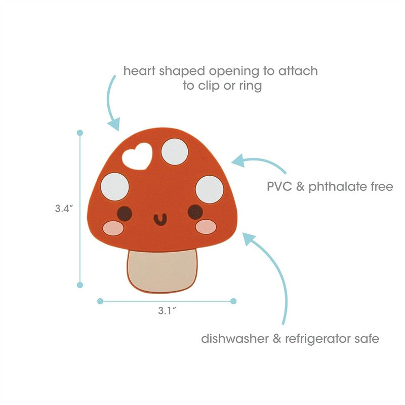 Pearhead Mushroom Silicone Teether Image 3