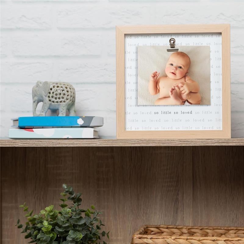 Pearhead - So Little So Loved Sentiment Clip Frame - Wood Image 5