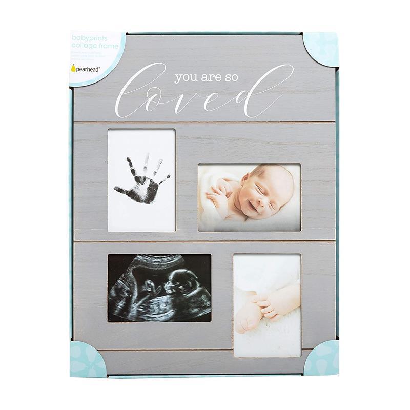 Pearhead - So Loved Collage Frame And Clean-Touch Ink, Distressed Gray Image 5