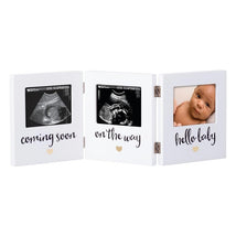 Pearhead Triple Sonogram Keepsake Photo Frame - White Image 1