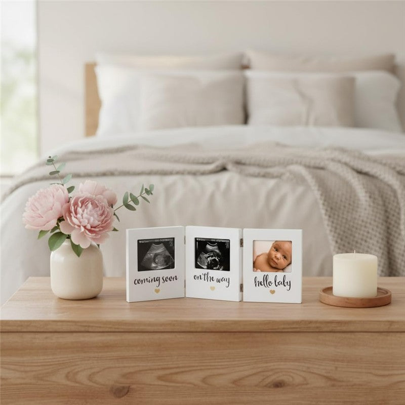 Pearhead Triple Sonogram Keepsake Photo Frame - White Image 9