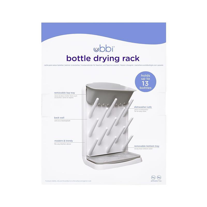 Pearhead - Ubbi Vertical Baby Bottle Drying Rack, Gray  Image 4