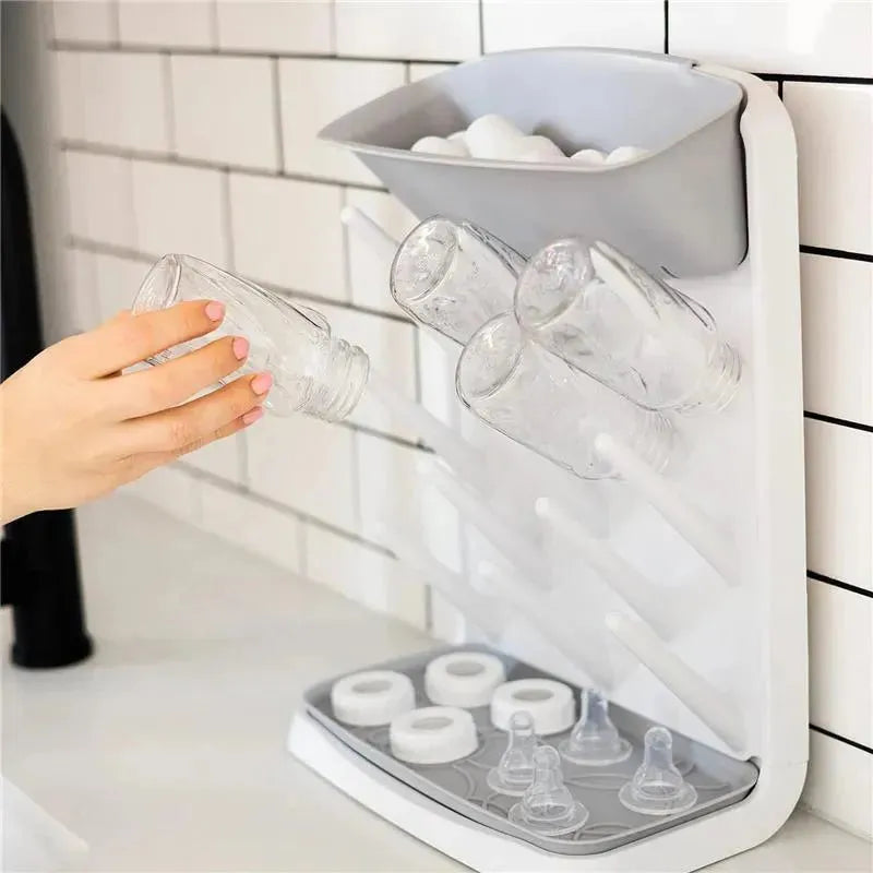 Pearhead - Ubbi Vertical Baby Bottle Drying Rack, Gray  Image 5