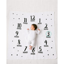 Pearhead Watch Me Grow Milestone Blanket - Black & White Image 2