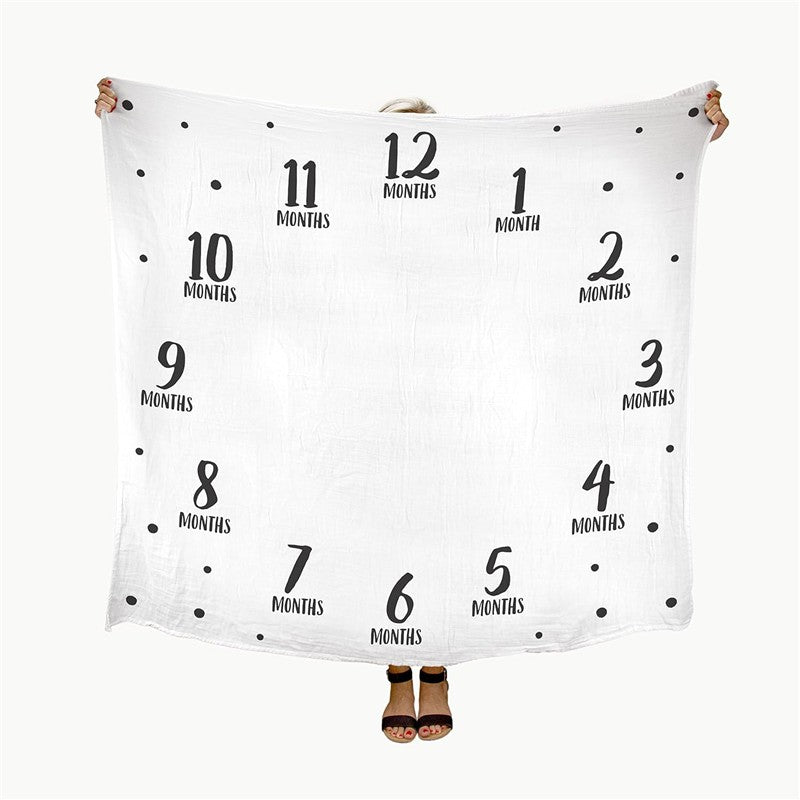 Pearhead Watch Me Grow Milestone Blanket - Black & White Image 4