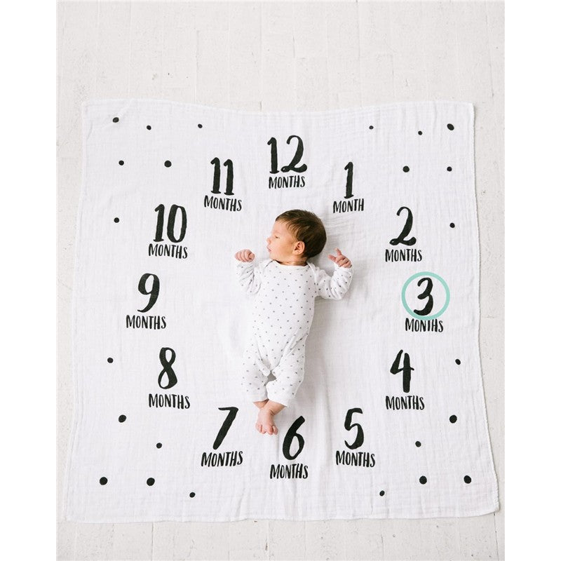 Pearhead Watch Me Grow Milestone Blanket - Black & White Image 9