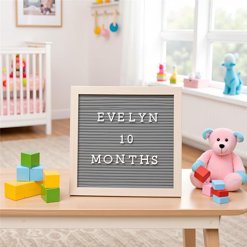 Pearhead - Wooden Letterboard Set, Gray Image 7