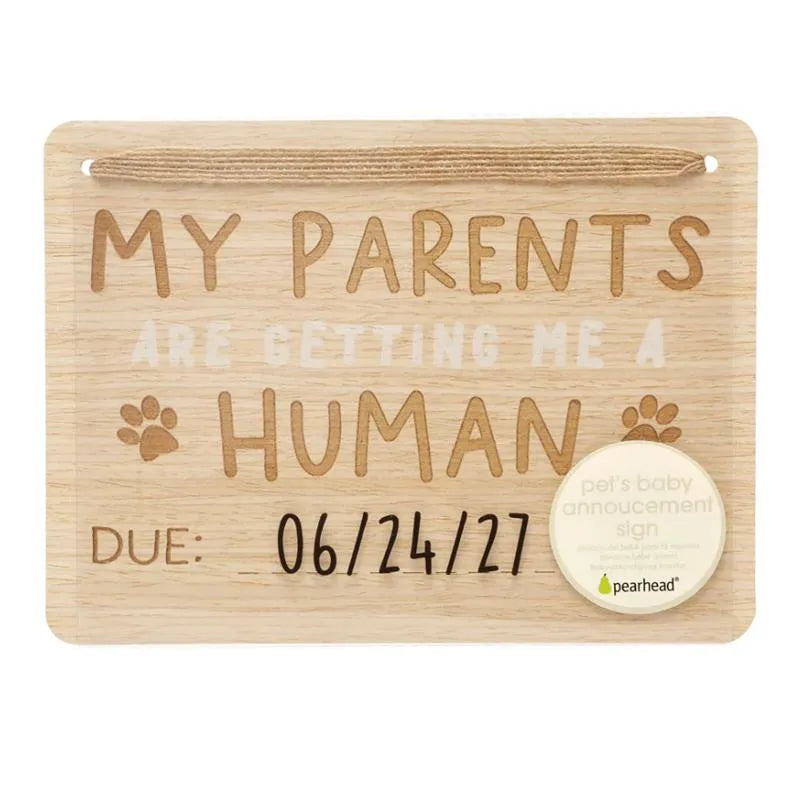 Pearhead - Wooden Pet Pregnancy Announcement Sign Image 6