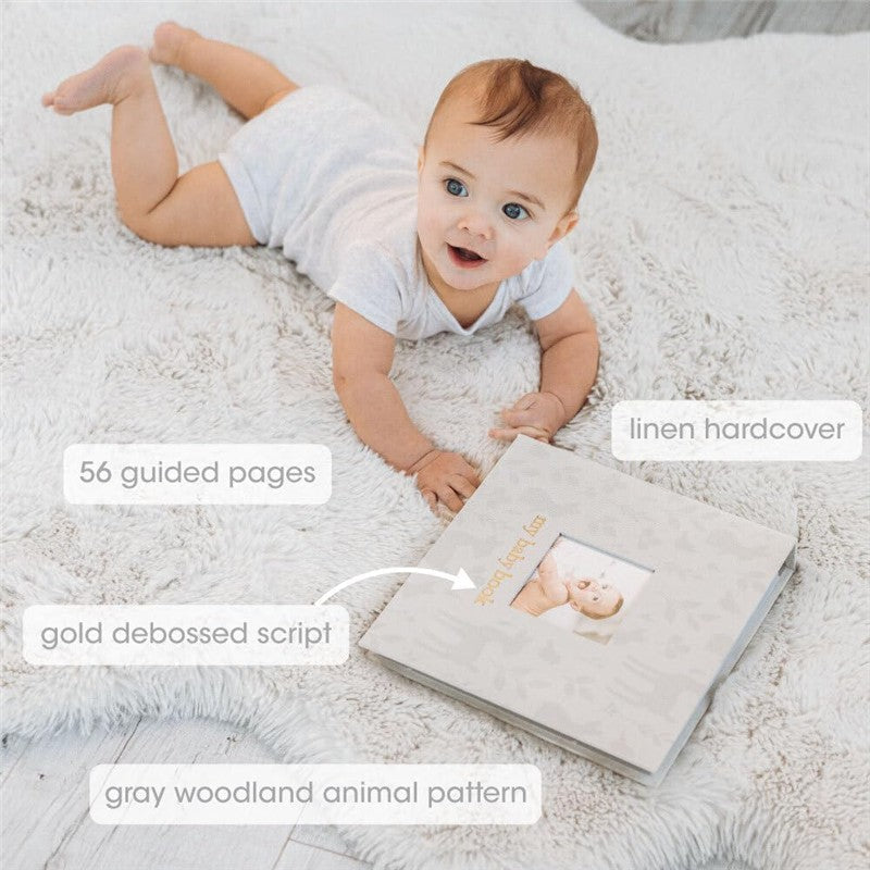 Pearhead Deer Print Square Baby Book, Memory Book Image 2