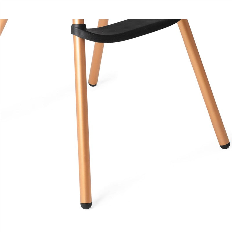 Companion seat for Ypsi in Mon Amour Sky-Black/Gold, featuring elegant golden legs and a minimalist design.