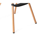 Companion seat for Ypsi in Mon Amour Sky-Black/Gold, featuring elegant golden legs and a minimalist design.