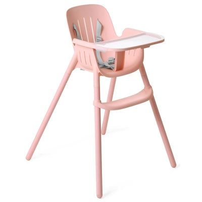 Companion seat for Ypsi in soft pink, featuring a removable tray and safety harness for secure seating.