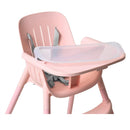 Peg-Perego Companion Seat in soft pink, featuring a high chair design with a removable tray and safety harness.