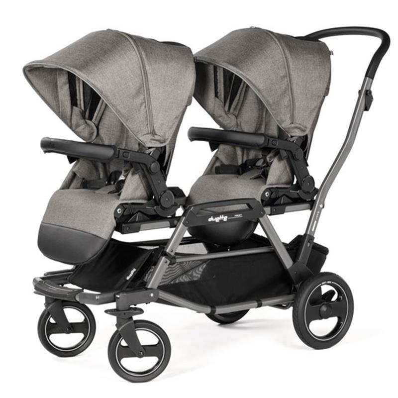 Peg Perego - Duette Piroet Double Stroller With Seats & Chassis Included, City Grey Image 1